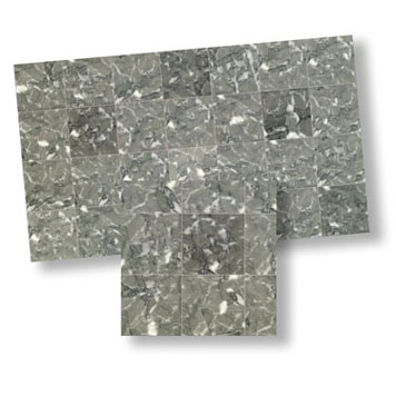 WM34731 - Faux Marble Tile/Gray, 1 Piece