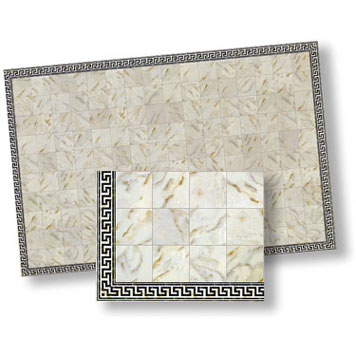 WM34734 - Faux Marble Tile/White, 1 Piece