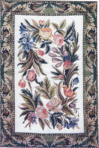 WN1149 - Floral Leaf Printed Rug, 4.5X6.75