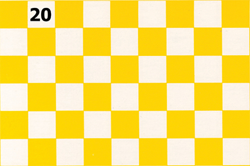 WN20 - Tile Floor: Yellow/White, 1/2 Inch Squares, 9 X 12