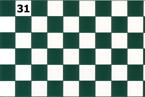 WN31 - Tile Floor: Loden Green &amp; White, 1/2 Inch Sqares
