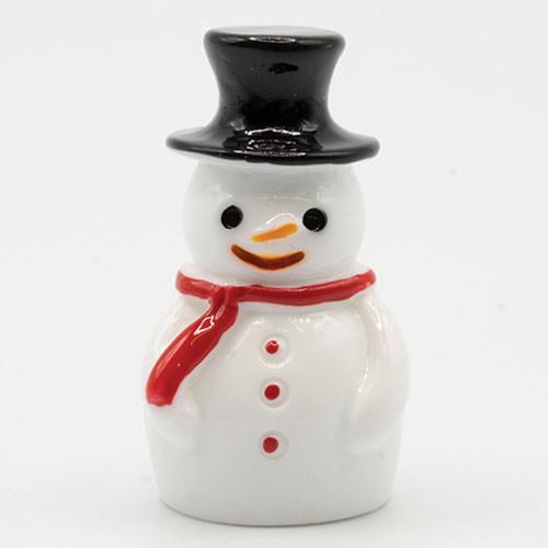 ART333 - Snowman Figurine with Red Scarf