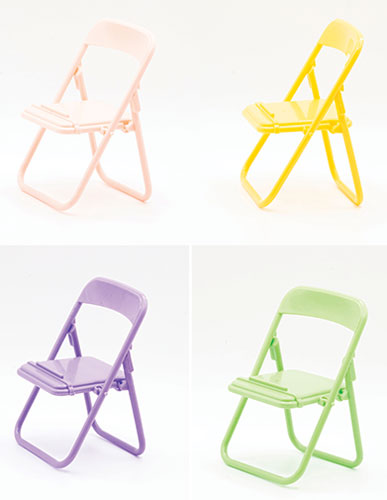 ART417 - Plastic Folding Chair, Desktop Cell Phone Holder, Oversized, Assorted Colors