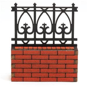 AS171B - Brick Fence Section, Hearts, 3 Inches
