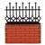 AS172B - Brick Fence Section, Widow, 3 Inches