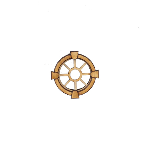 AS2133HS - Round Window with Keystone Trim, 1/2 Inch Scale