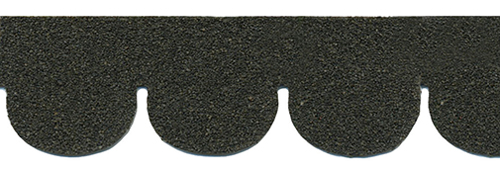 AS4001F - Black Fishscale Asphalt Shingles, 157 Square Inches