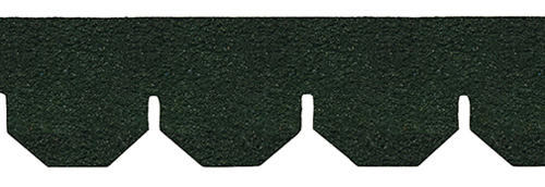 AS4003H - Green Hexagon Asphalt Shingles, 157 Square Inches