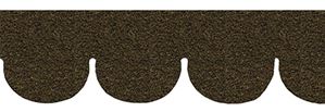 AS4004F - Brown Fishscale Asphalt Shingles, 157 Square Inches