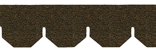 AS4004H - Brown Hexagon Asphalt Shingles, 157 Square Inches