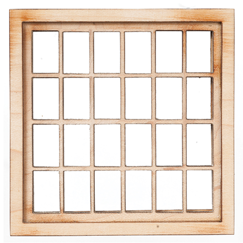 AS431HSDOUBLE - 6 Over 6 Double Window, 1/2 Inch Scale