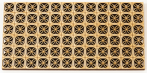 AS602 - Breezeblocks: Quatrefoil, 3 x 5-1/2 x 3/16 Inches Basswood