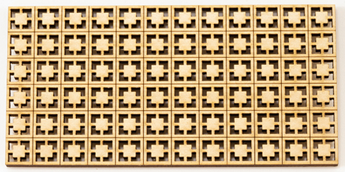 AS603 - Breezeblocks: Square, 3 x 5-1/2 x 3/16 Inches Basswood