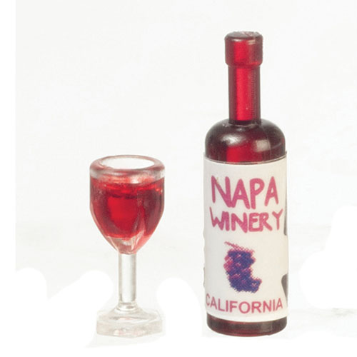AZA9949 - Wine Bottle And Glass