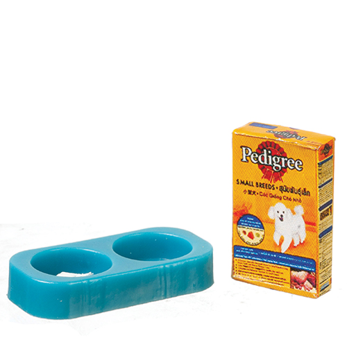 AZB3241 - Dog Food And Bowls/Blue