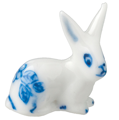 AZB5183 - Porcelain Bunny/White/Blu