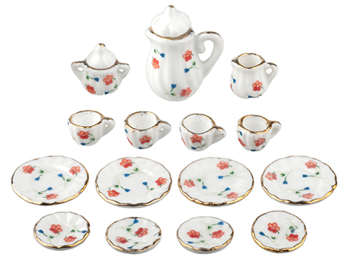 AZB6140 - Coral Pansy Coffee Set/17