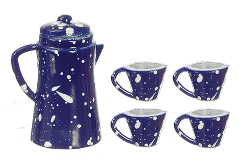 AZD2789 - Spatter Coffee Set, Blue
