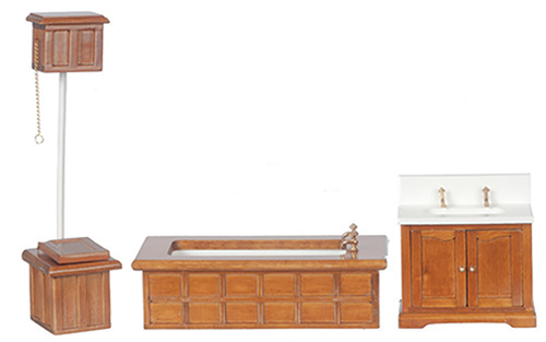 AZD6406 - Victorian Bathroom Set/3, Walnut/Cb