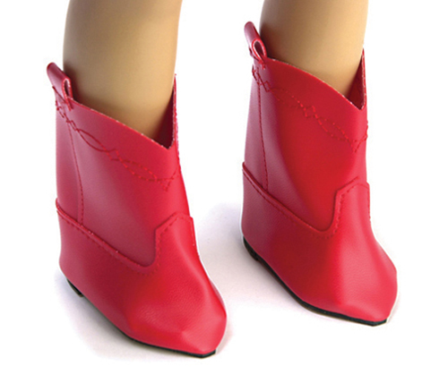 AZDD100RD - Cowboy Boots/Red/18Indoll