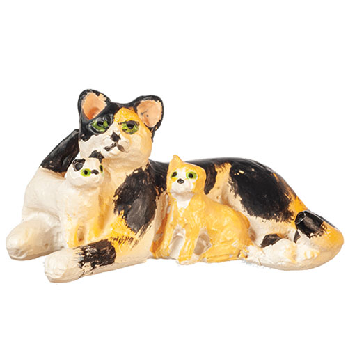 AZE0143 - Cat W/Kittens/Calico