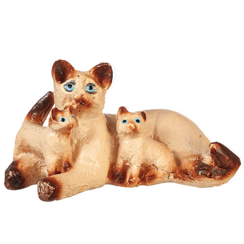 AZE0144 - Cat W/Kittens/Siamese