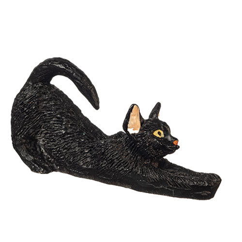 AZE0225 - Cat Stretching/Black