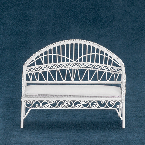 AZEIWF111 - Patio Bench, White Wire/Cb