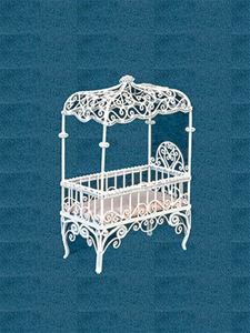 AZEIWF204 - Baby Canopy Bed, White/Cb
