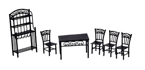 AZEIWF470 - 1/2 In Dining Set, 6Pc, Black/Cb