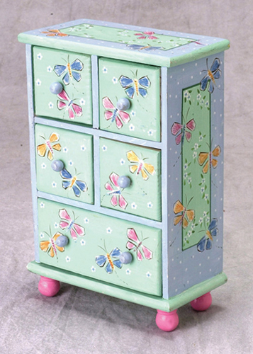 AZEWDP2132 - Discontinued: 5 Drawer Butterfly Chest