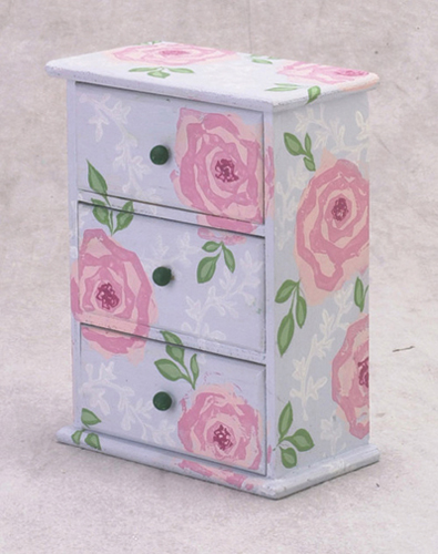 AZEWDP2485 - Damask Rose 3-Drawer Chest