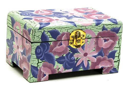 AZEWDP2508 - Green Crackle Jewelry Box