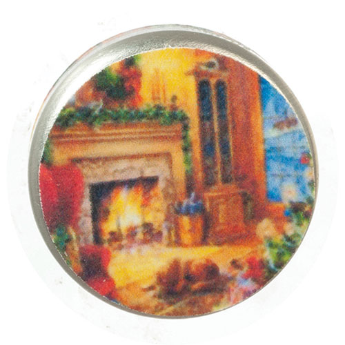 AZG5926 - Xmas Cookie Tin/Fireplace