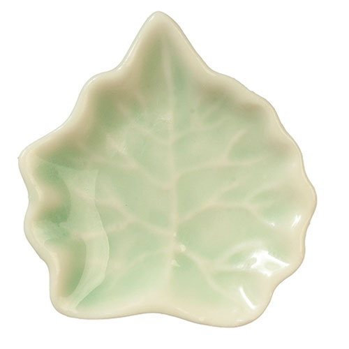 AZG5931 - Green Leaf Ceramic Plate