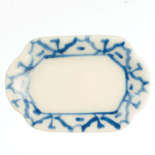AZG5966 - Ceramic Plate/Blue Trim