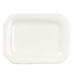 AZG6636 - Rect.Ceramic Plate/White