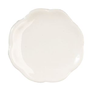 AZG6655 - Scalloped Ceramic Plate/W