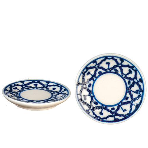 AZG6689 - Round Cer.Plate/Blue Des.