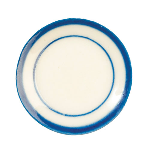 AZG6698 - Ceramic Plate/Blue Trim