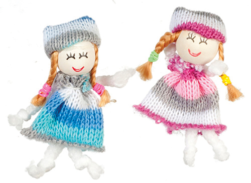 AZG7100 - Cute Blue &amp; Rose Dolls