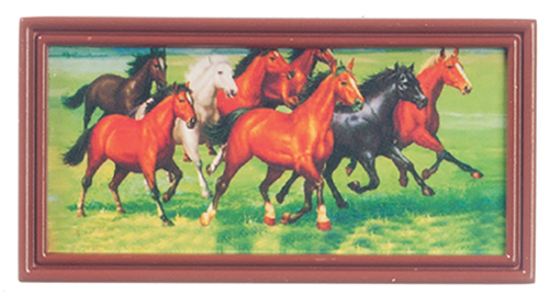 AZG7119 - Horses In Brown Metal Frame