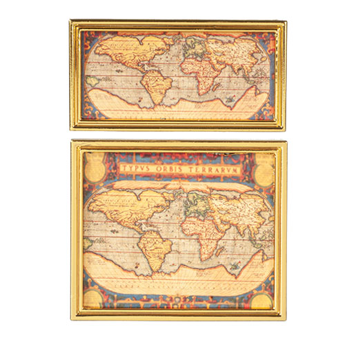 AZG7204 - Ancient Maps, Gold Metal