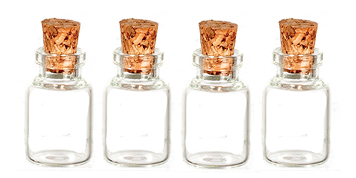 AZG7222 - 27Mm Glass Bottles Set, 4Pc