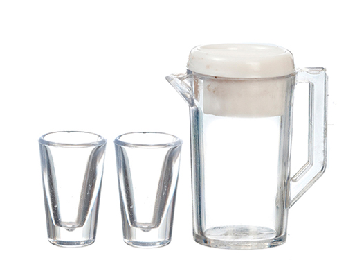 AZG7292 - Jug With Lid &amp; 2 Glasses