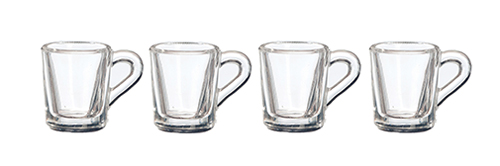 AZG7315 - Small Clear Mugs Set, 4Pc