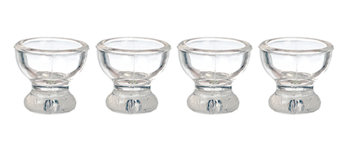 AZG7320 - Small Clear Egg Cups Set, 4Pc