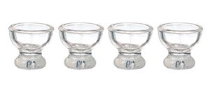 AZG7320 - Small Clear Egg Cups Set, 4Pc