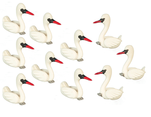 AZG7749 - .Miniature Swans, Set, 10