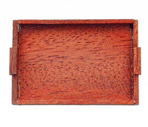 AZG7758 - Small Wooden Tray, Mahogany